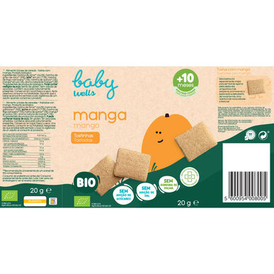 Baby Wells Tandsprickningsbröd med Mangosmak 20g 20g