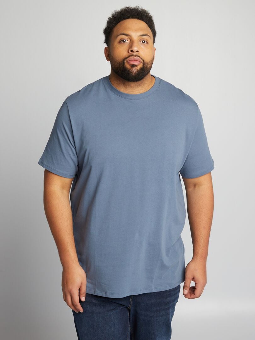 T-shirt van puur katoen - BLAUW
