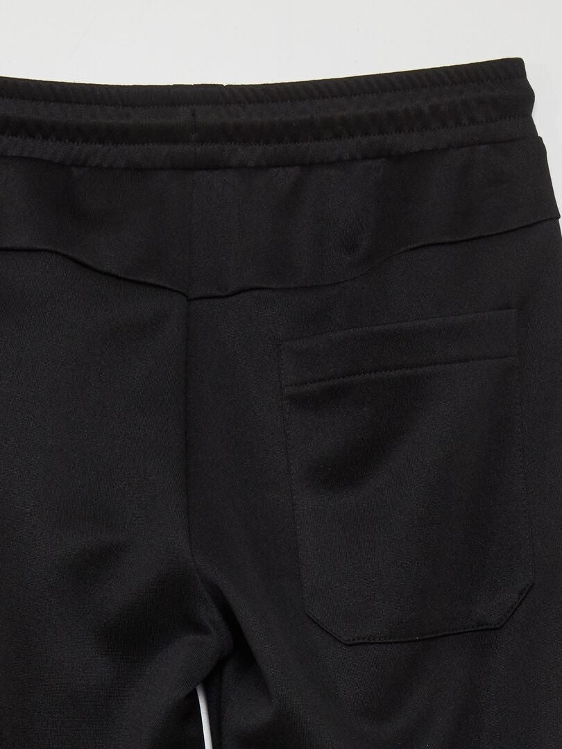 Conjunto de calça e blusa de moletom com zíper - preto