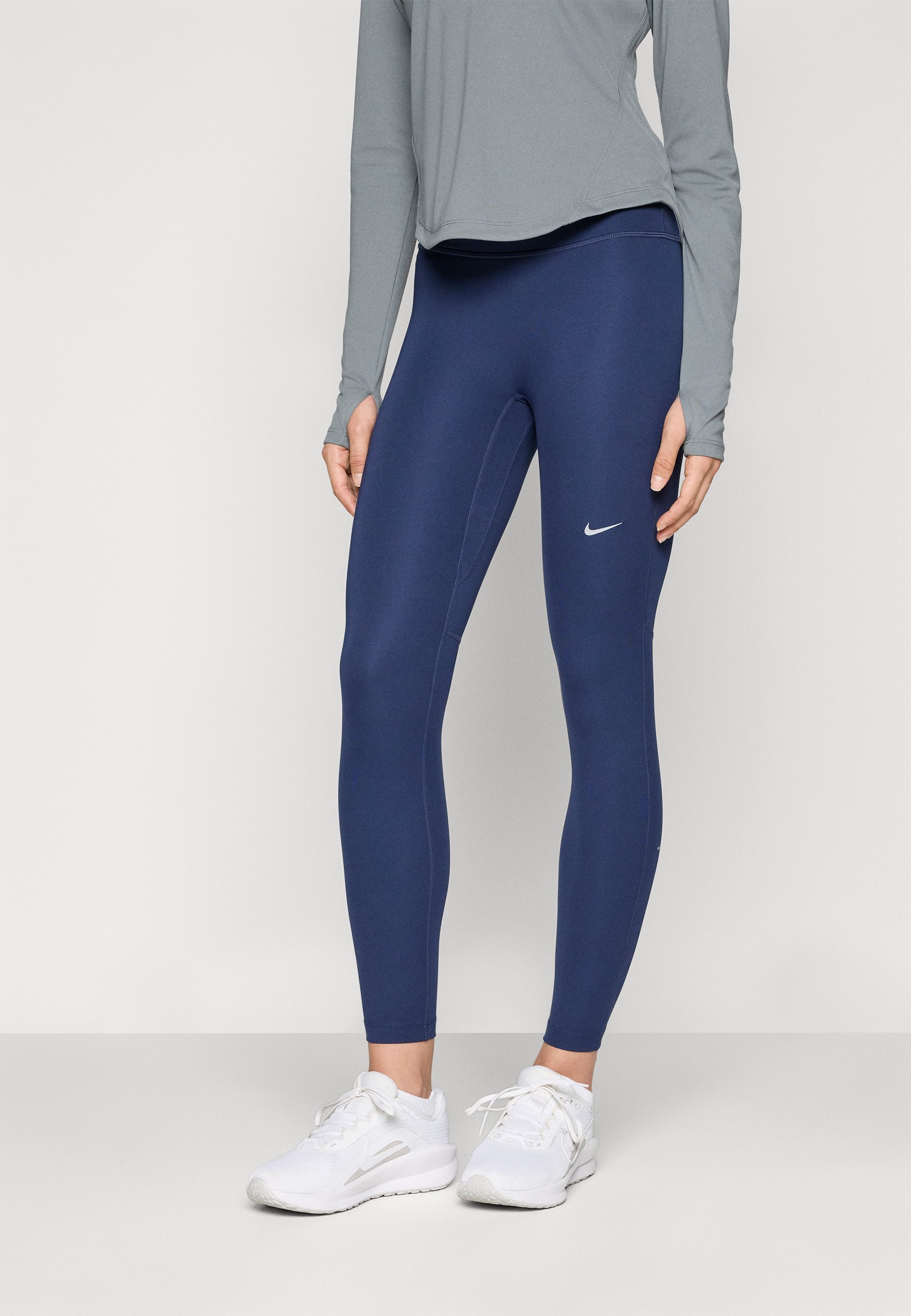 Nike Performance TEMPO - Jooksupüksid - südaöösinised/hõbedased helkurvärvides