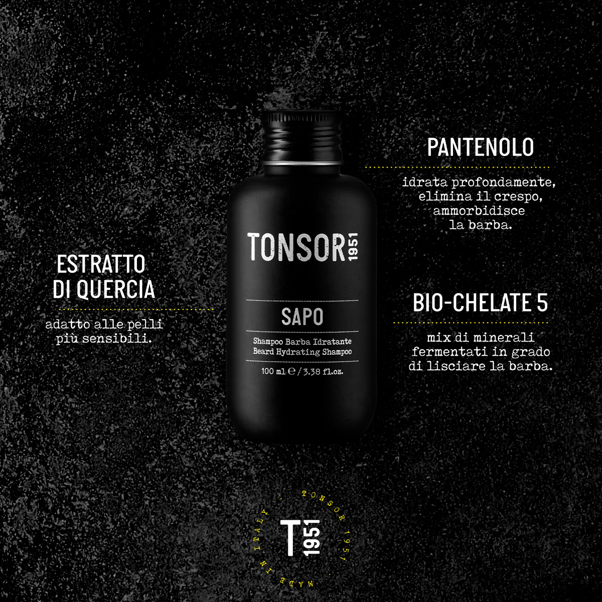 Rasatura e Cura della Barba Sapo - Shampoo Barba Idratante - Trattamento Barba