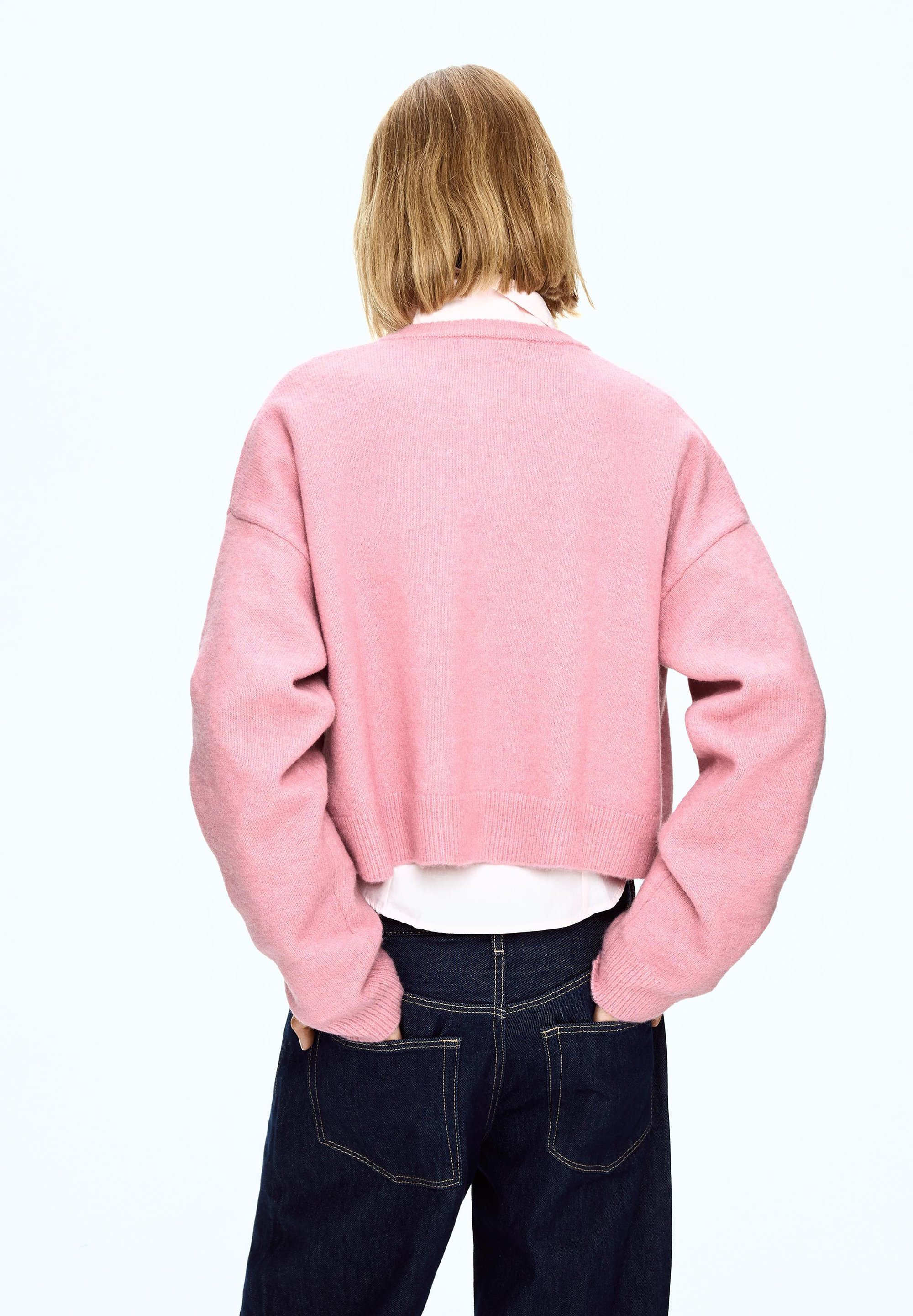 Bershka SOFT TOUCH BUTTONED - Kardigan - helesinine