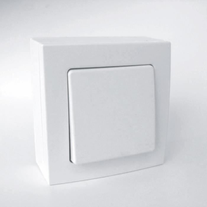 Interruptor de botão de pressão de montagem em superfície ZENITECH Bel'Vue - Branco