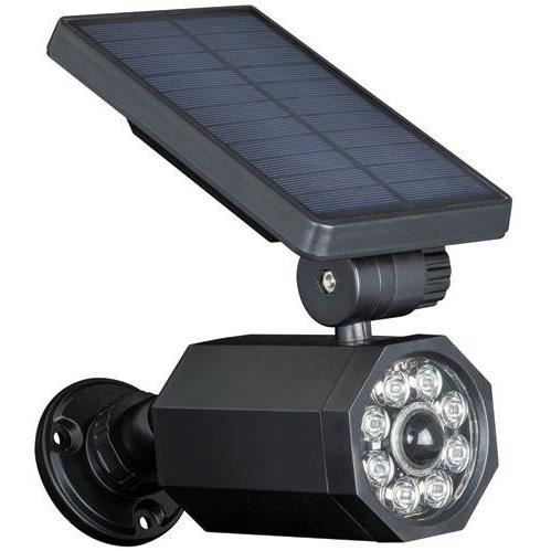 Spot solaire mural - EZSOLAR - Design caméra de surveillance - IP44 - 400 lumens - Blanc neutre - Noir