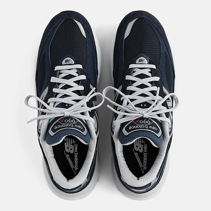 Damesschoenen Made in USA 990v6 – Marineblauw met wit