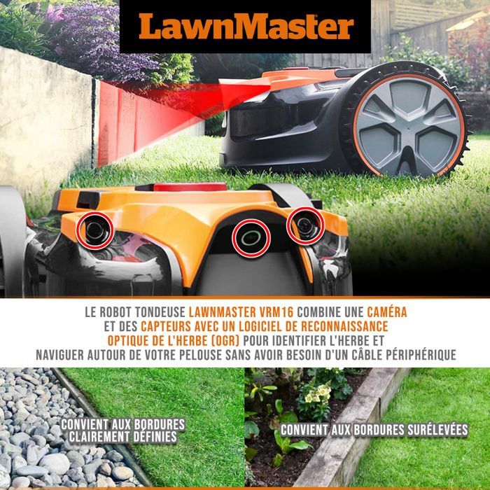 LAWNMASTER - VRM16 - 24V - 16cm - Perimeter Cordless Robotic Lawnmower