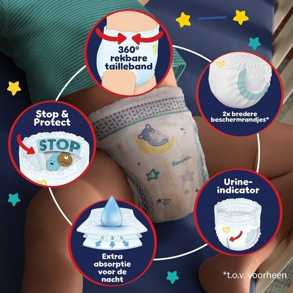 Pampers Night Pants maat 4 24Ct<br>mt 4 (9-15kg), 24 stuk