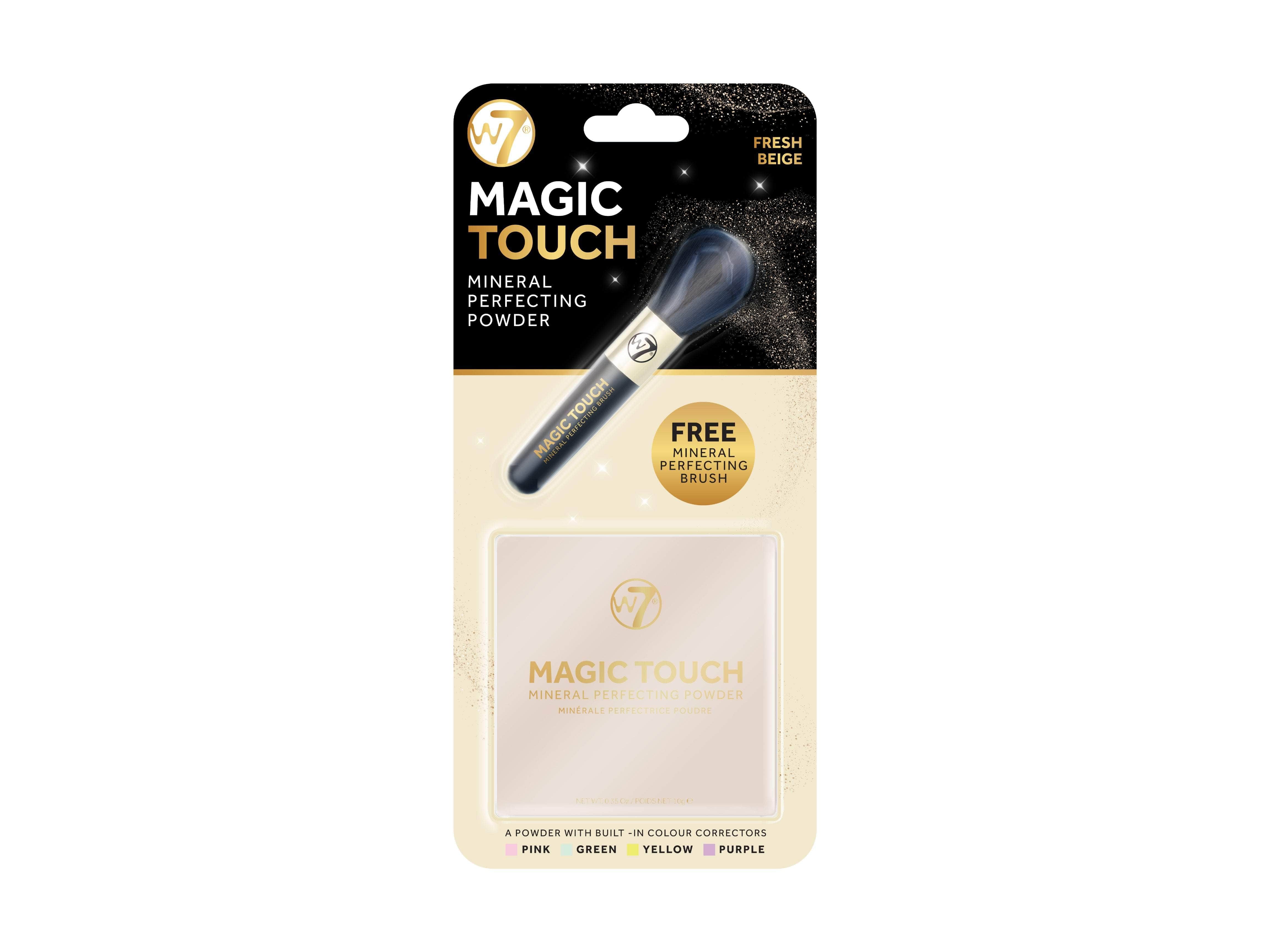Komplet mineralnih pudrov Magic Touch Perfecting s čopičem Kompaktni in pudri v prahu