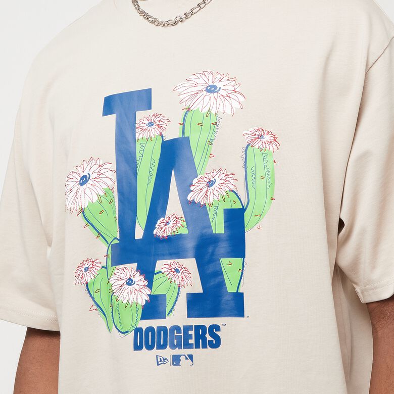 Camiseta extragrande con logo floral de la MLB de los Dodgers de Los Ángeles