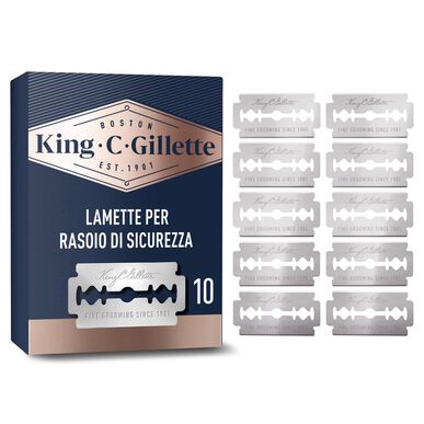 Gillette Lamette Per Rasoio Di Sicurezza King C. Skustuvo papildymas 10 vnt 10 vnt