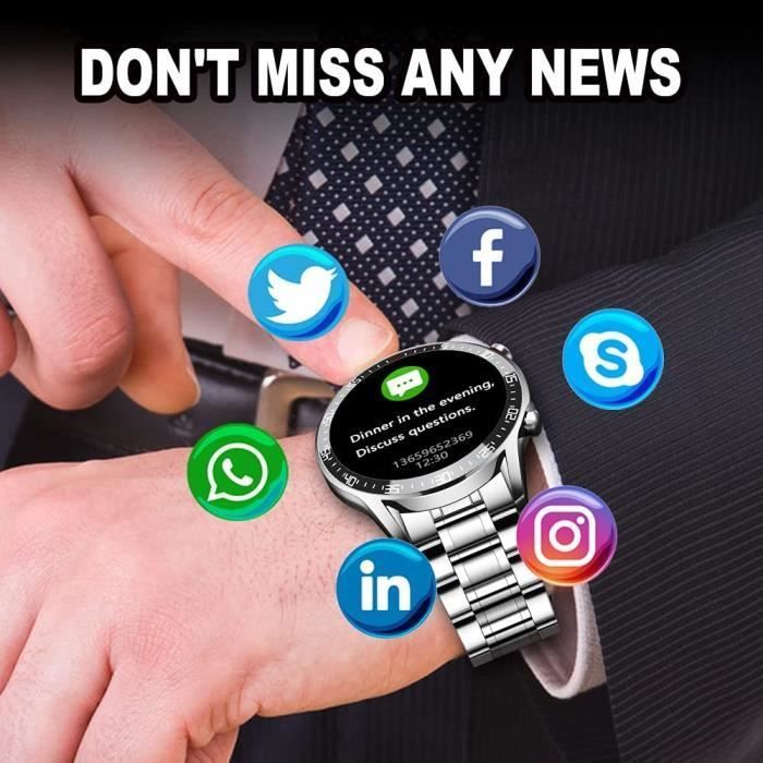 Men's Smartwatch for Sports with IP68 Waterproofing, Sleep Tracker, Pedometer, and Music Control