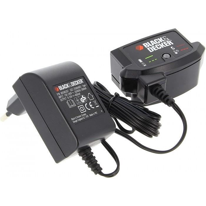 Cargador - Black & Decker - SSC-250040EU - Con cable - Compatible con varias herramientas - Conexión a la red eléctrica