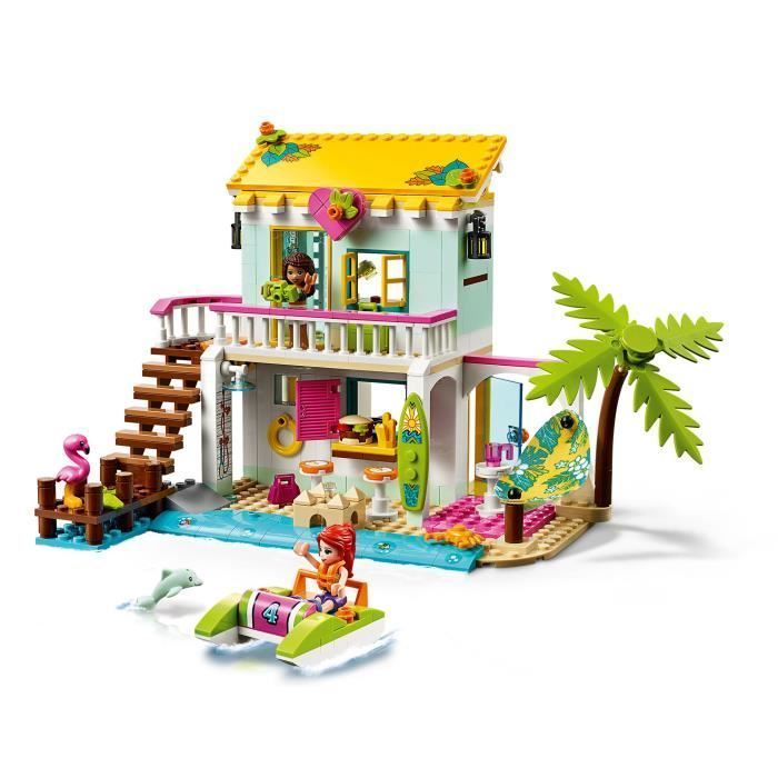 LEGO® Friends 41428 Strandhuis met minipoppetjes en 2 dieren, bouwset voor kinderen vanaf 6 jaar