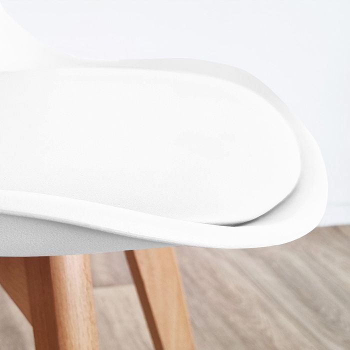 Set van 6 witte Scandinavische stoelen - Bjorn - DESIGNETSAMAISON