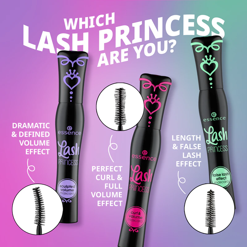 essence Lash PRINCESS Mascara, die den Wimpern Volumen und Schwung verleiht