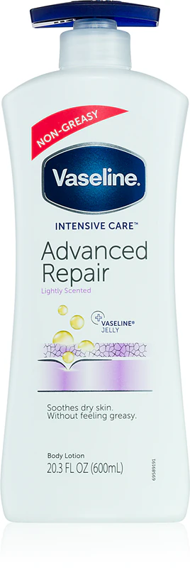 Vaseline Intensive Care, leite corporal regenerador com dispensador.