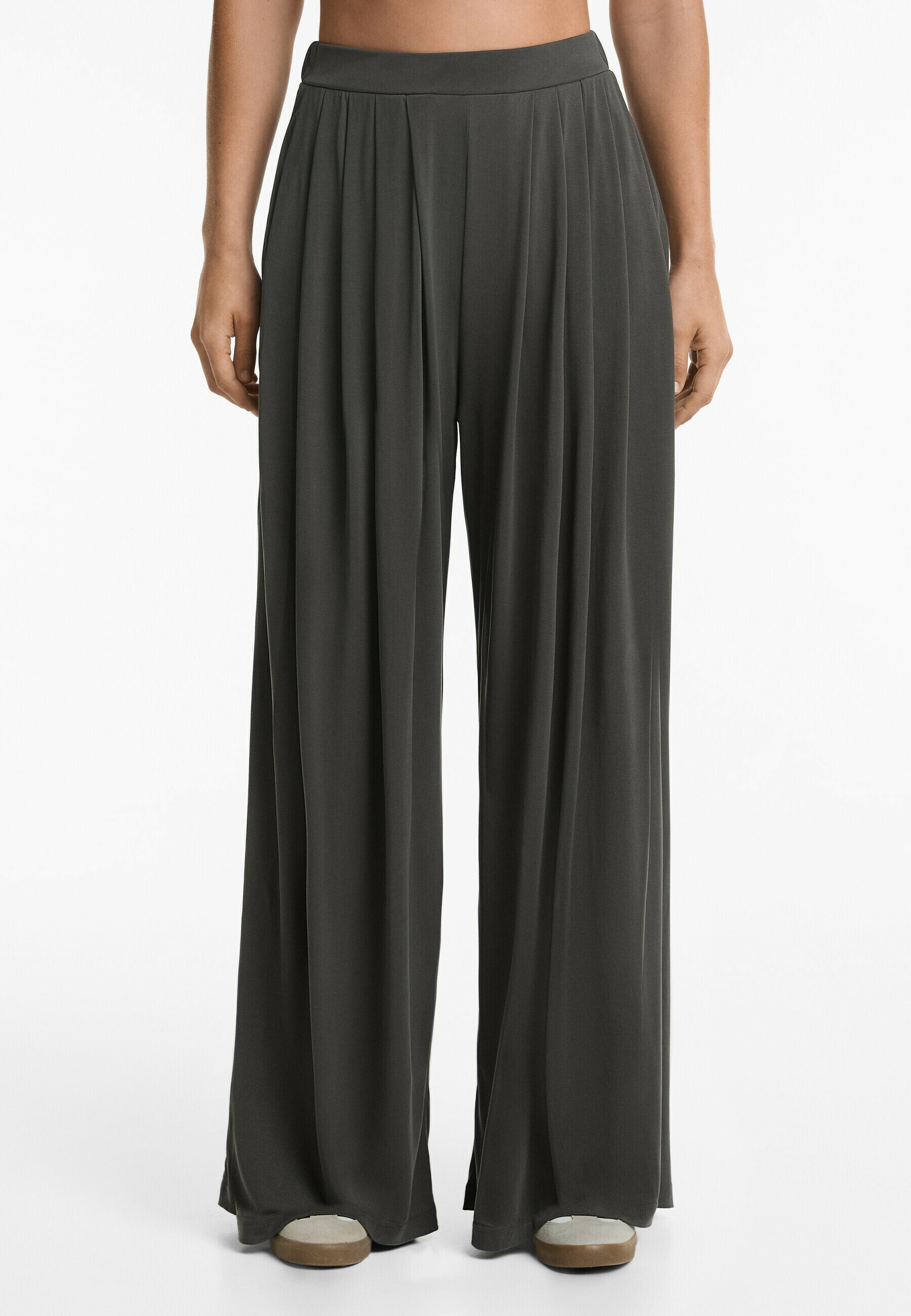 OYSHO EXTRA WIDE SOFT TOUCH - Spodnie - ciemnoszare
