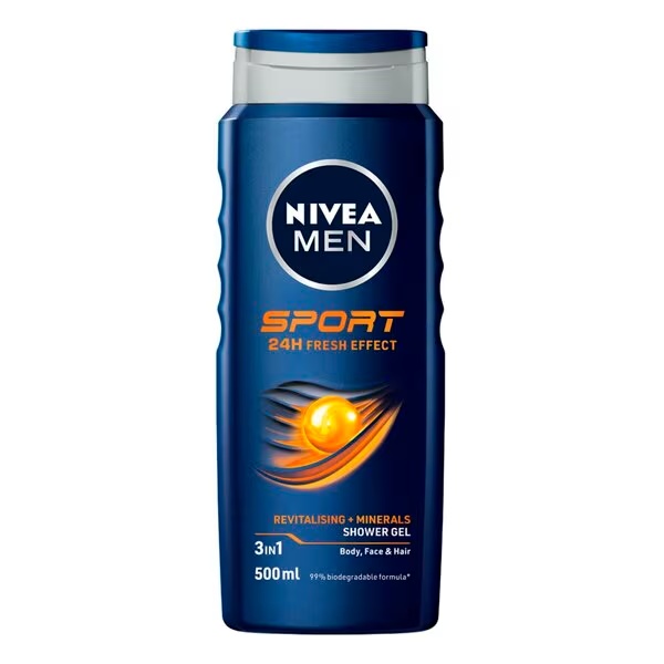 NIVEA Men Sport 24H Fresh Effect gel za prhanje<br>500 ml - Normalna koža