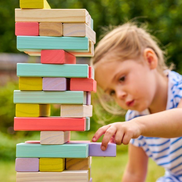 Set di costruzioni - Certificato FSC - Torre in legno - Multicolore - Per bambini dai 3 anni in su - Unisex