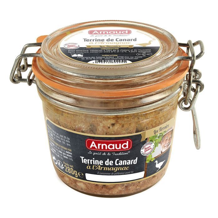 Arnaud - Pak van 3 eendenterrines met Armagnac - Pot van 280 g
