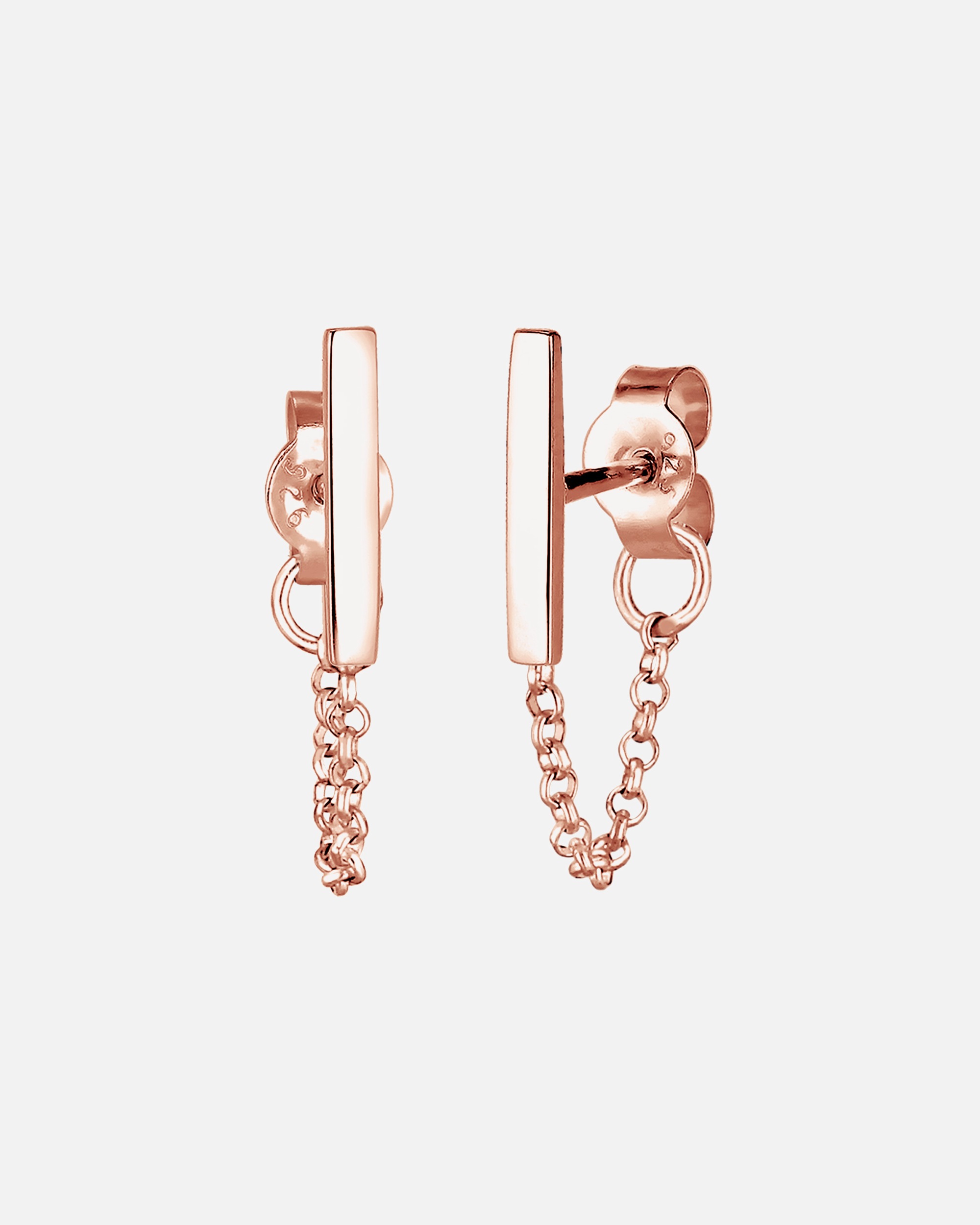 Elli Femmes Clous d'oreilles Chaîne Bâton Géo Basique Tendance en Argent Sterling 925