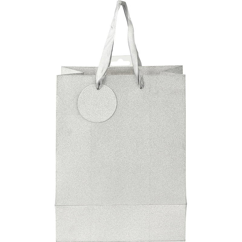 Cadeautasje Medium Glitter 25,5x20x11 cm, diverse kleuren