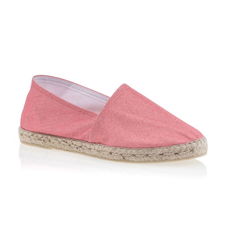 Rosa espadriller med tausåler til dame