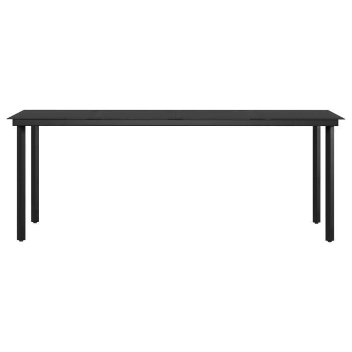 Conjunto de comedor de jardín - vidaXL - 9 piezas - Marrón/negro - Resina tejida - Acero con recubrimiento en polvo - Cristal