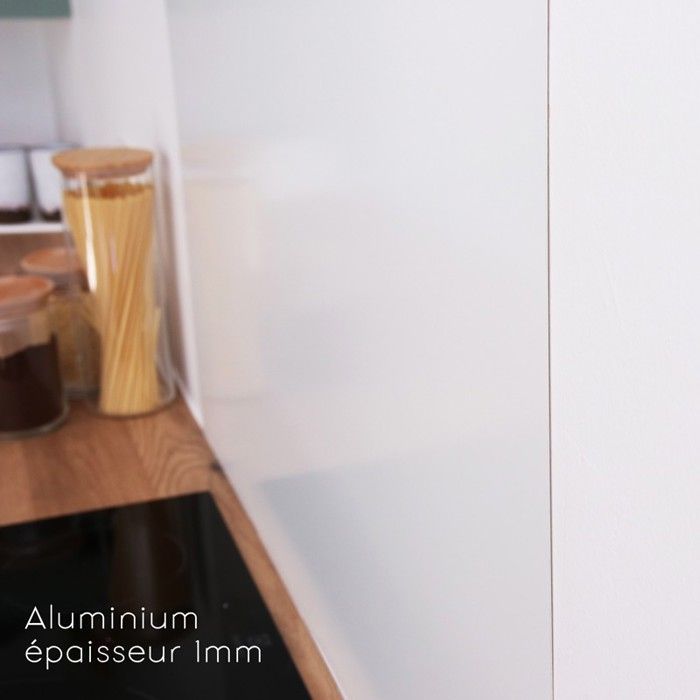 Fond de hotte en aluminium - essentiel blanc - 70x60 cm - 99 Déco