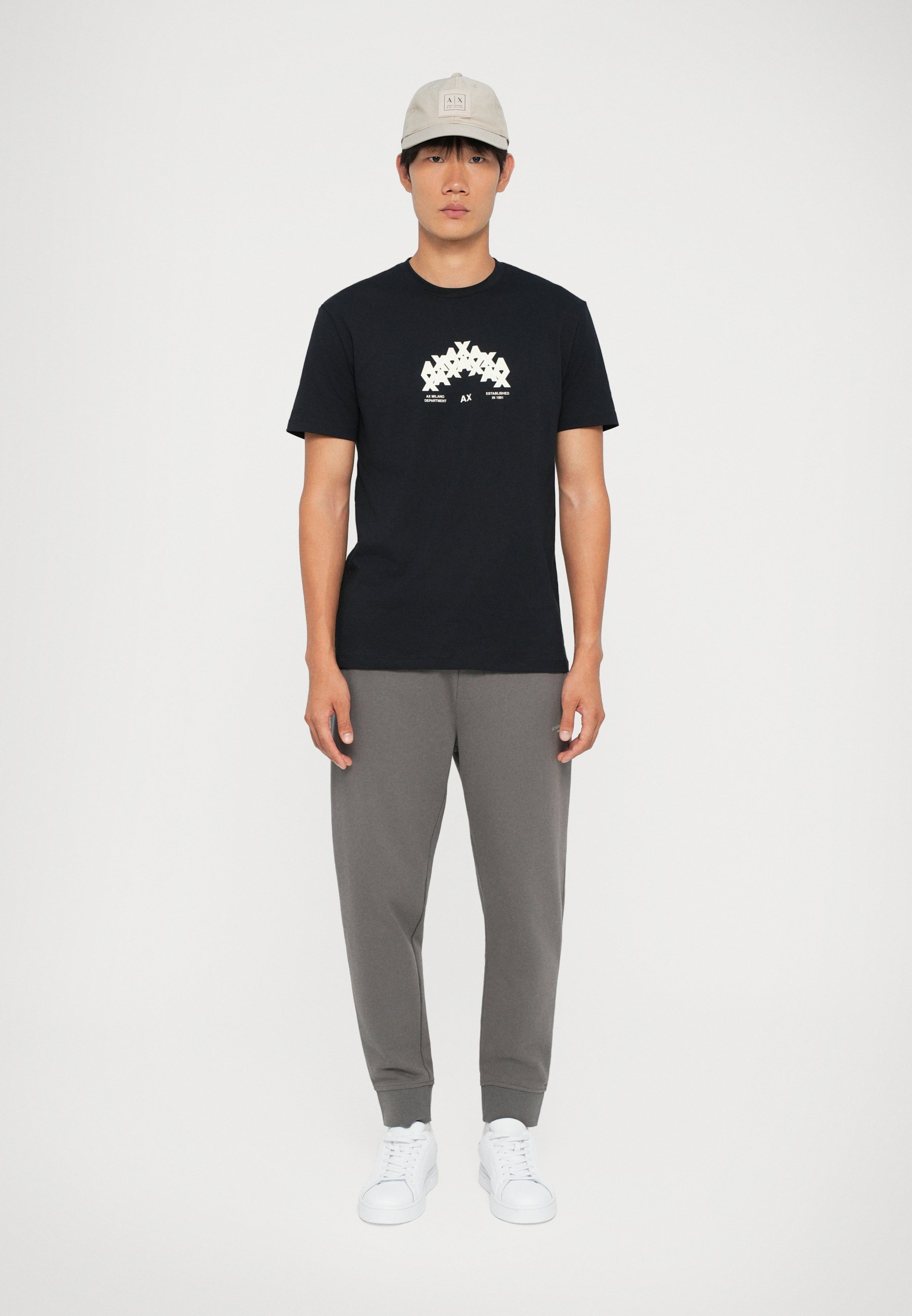 T-shirt imprimé Armani Exchange - bleu marine foncé