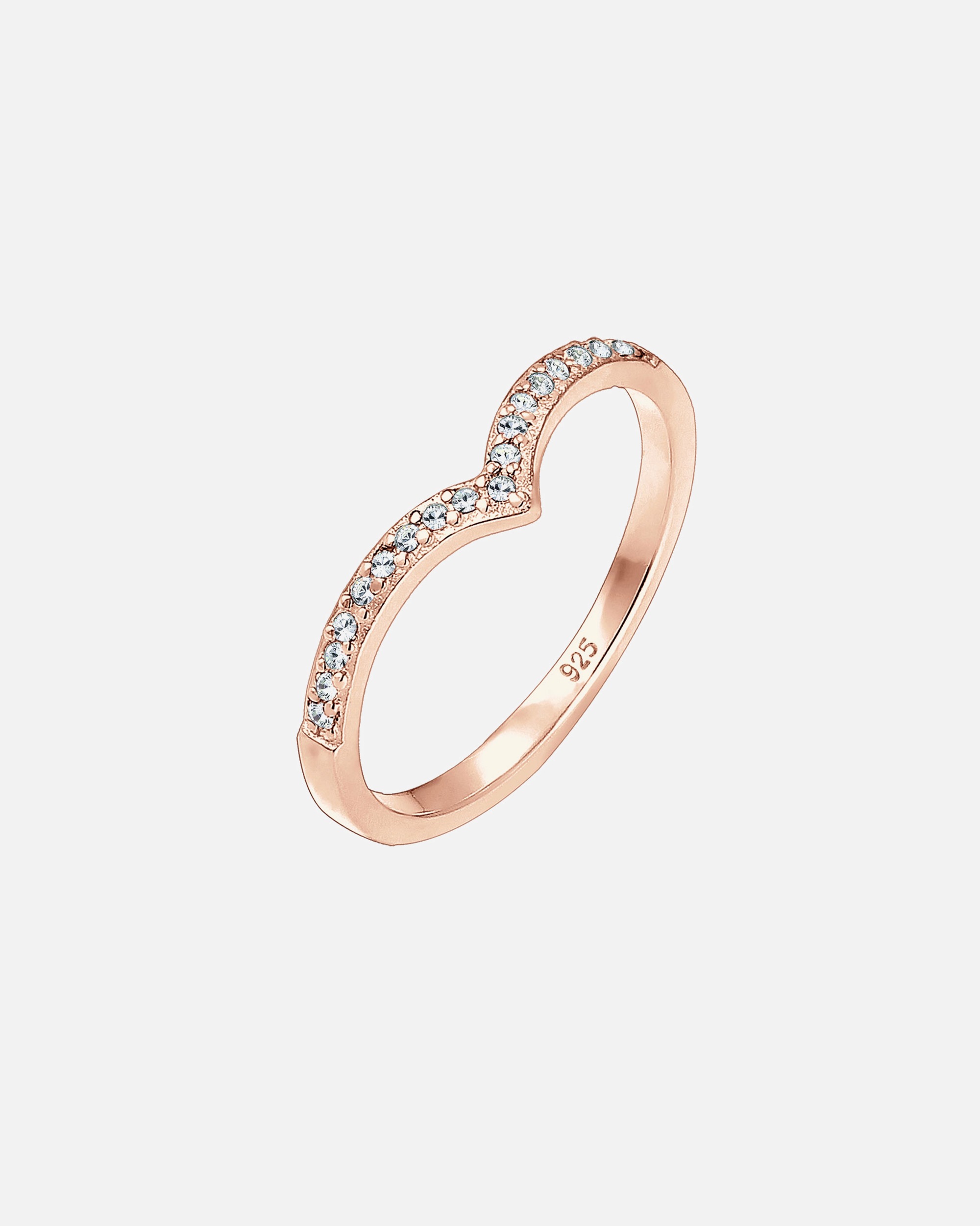 Elli Forme V Géométrique Cristaux 925 Argent