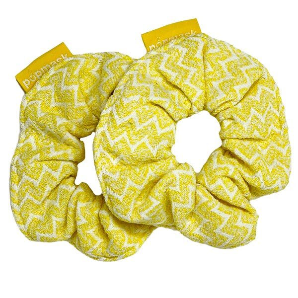 Popmask 2 Elásticos de Cabelo de Microfibra - Amarelo
