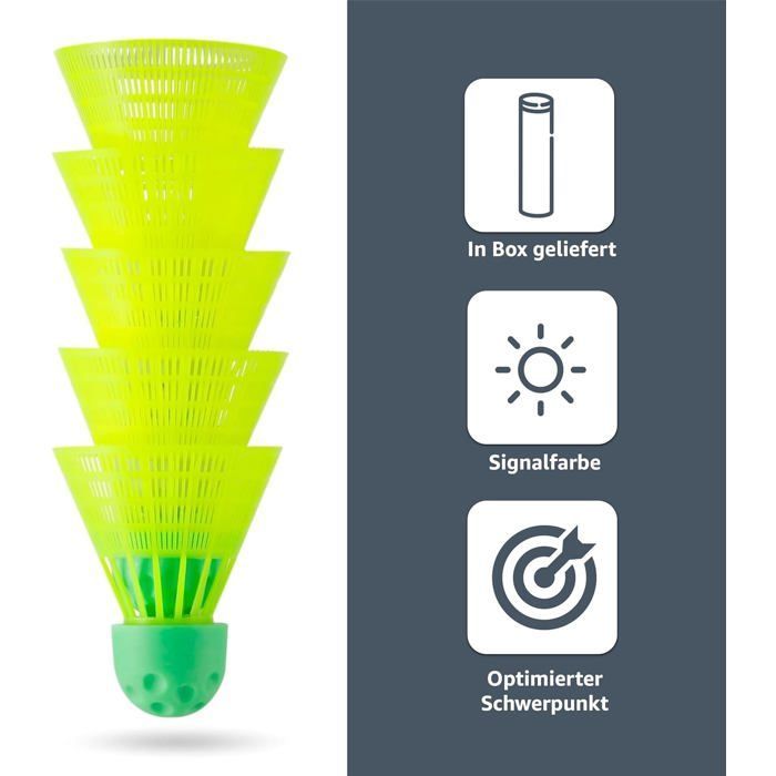 Volants Speedbadminton rapides jaune – pour entraînement & compétition – badminton indoor & outdoor
