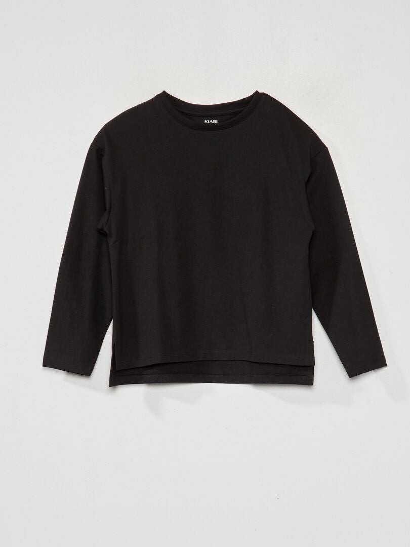 T-shirt met lange mouwen - zwart