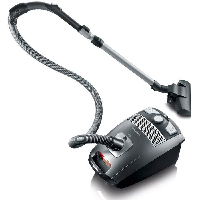 Aspirateur traineau avec sac - SEVERIN - S'Power - 750 W - 72 dB - 3 L - 72dB - Silencieux - Gris platine