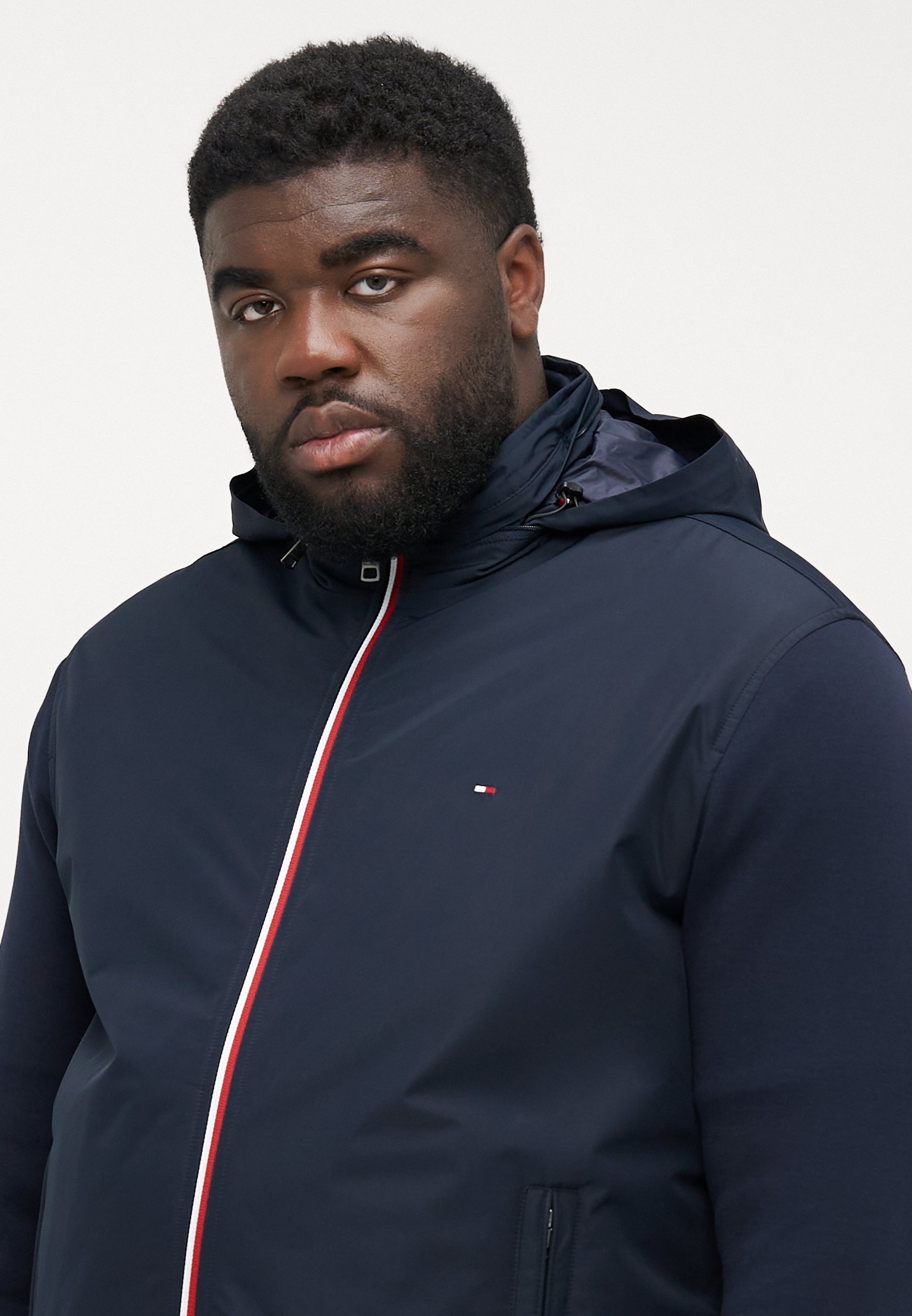 Tommy Hilfiger MIX MEDIA HARRINGTON - Mikina na zip - black
