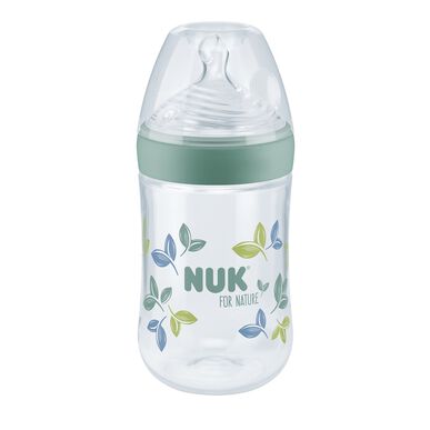 Nuk Nuk For Nature Nappflaska med Silikon Tetina M Grön 260 ml 260 ml