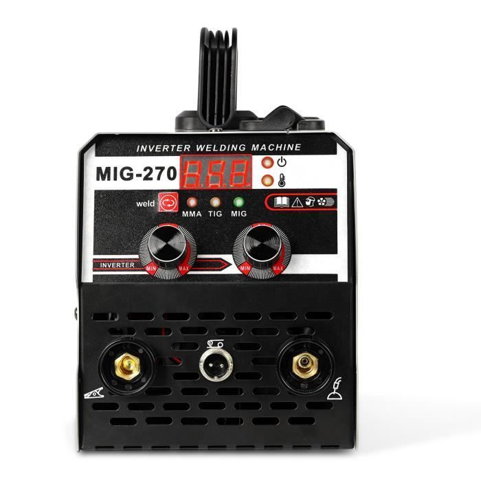 Saldatrice inverter MIG-270, saldatrice inverter da 250 A, saldatrice portatile, 220 V, peso macchina 4 kg, corrente regolabile.