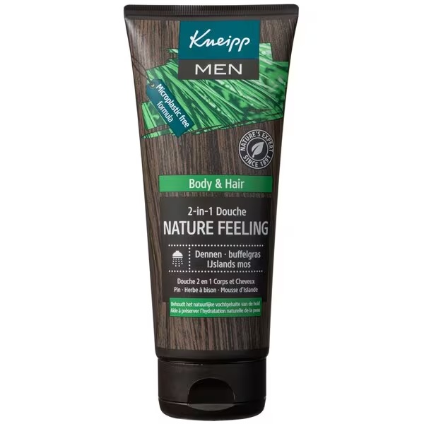 Kneipp Men Nature Feeling gel za tuširanje 2 u 1 s mirisom bora, bivolje trave i islandske mahovine 200 ml - Suha koža