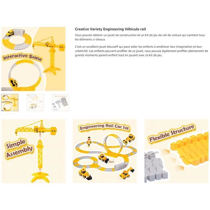 ZGEER ETC Macchina da corsa giocattolo - 460 pezzi - Tunnel a 360° - Piste flessibili