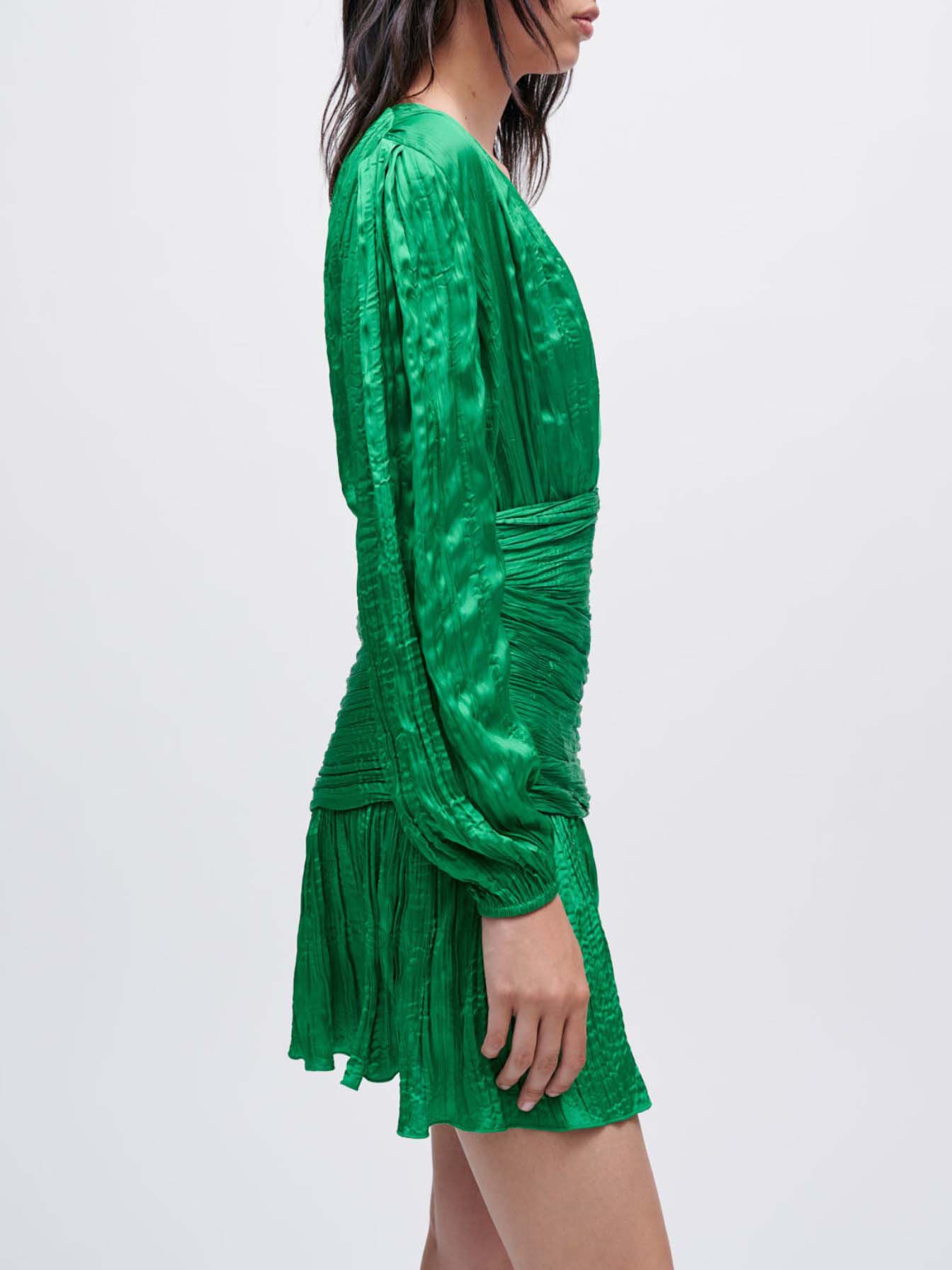 Rochie mulată din lamé-vert