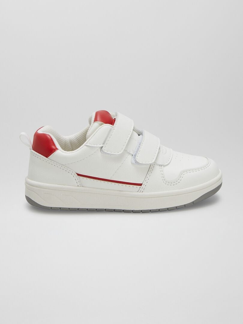 Tênis de cano baixo tricolor - BRANCO