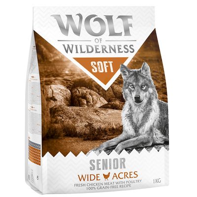 paquets de 1 kg de croquettes Wolf of Wilderness pour chien - 3 + 1 offert !*