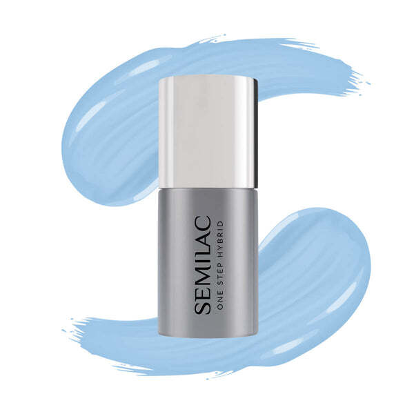 Smalto semipermanente Semilac One Step, flacone da 5 ml, colore azzurro cielo (810).