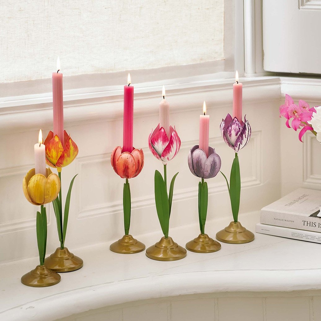 Svietniky PIP Studio Tulip, žlté, 2-dielna sada - 1 kus