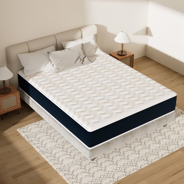 Colchón de 160x200 cm, 32 cm de grosor, de espuma viscoelástica, Stanew Perfect High Resilience Support, 7 zonas, reversible.