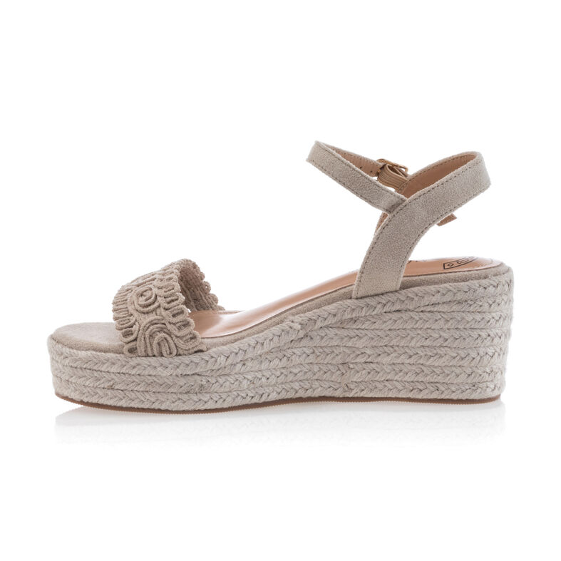 Beige espadriller med repsulor för kvinnor