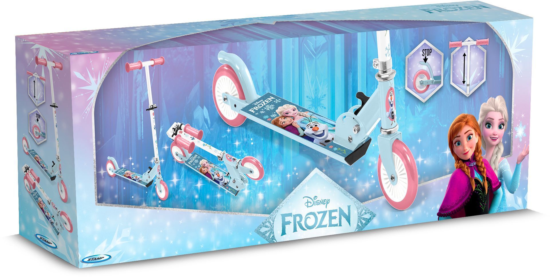Monopattino pieghevole per bambini - FROZEN - RN246042 - Blu