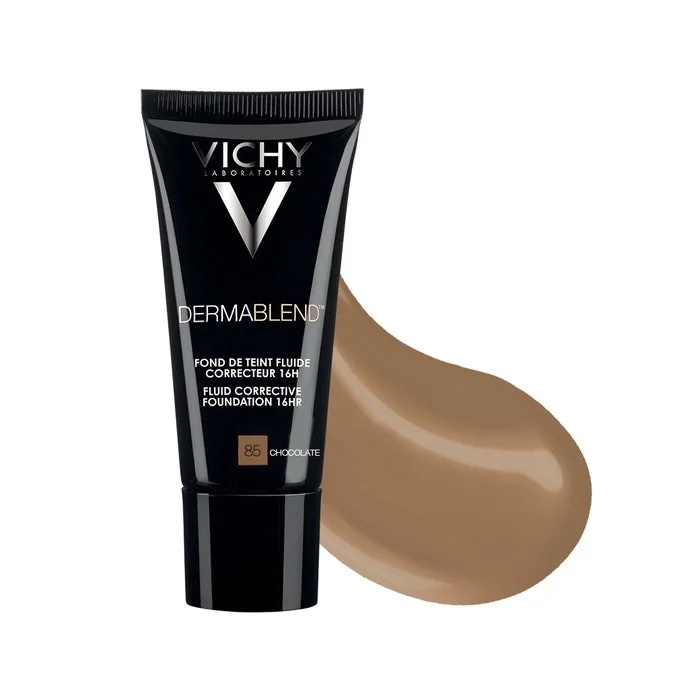 VICHY Vichy Dermablend Fond de Teint Fluide Correcteur 16h 85 Chocolat 30 ml