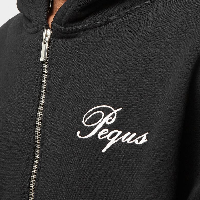 Hoodie met rits en handgeschreven logo